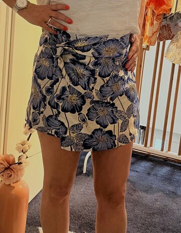 Skort Flower blauw