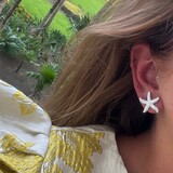 Zeester oorbel zilver Zeester oorbel zilver
