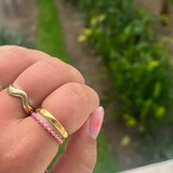Dubbele ring goud-roze Dubbele ring goud-roze