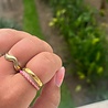 Dubbele ring goud-roze