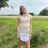 Skort Flower licht blauw Skort Flower licht blauw