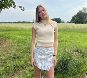Skort Flower licht blauw