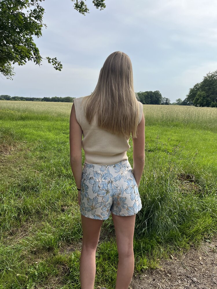 Skort Flower licht blauw