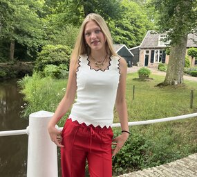 Top Nina wit-zwart
