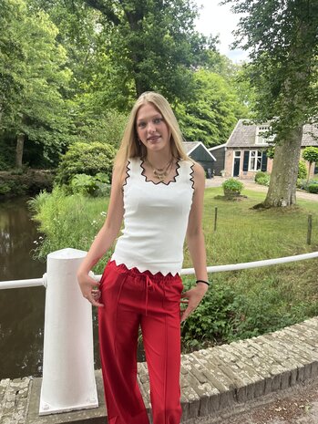 Top Nina wit-zwart