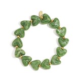 Heart armband groen