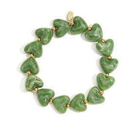 Heart armband groen
