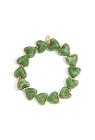 Heart armband groen