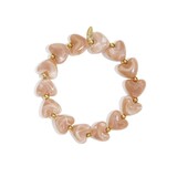 Heart armband rosé-taupe