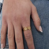 Flower diamant ring goud