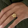 Flower ring goud