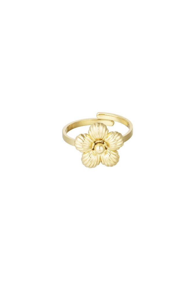 Flower ring goud