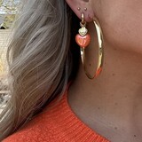Hoops oorbel goud