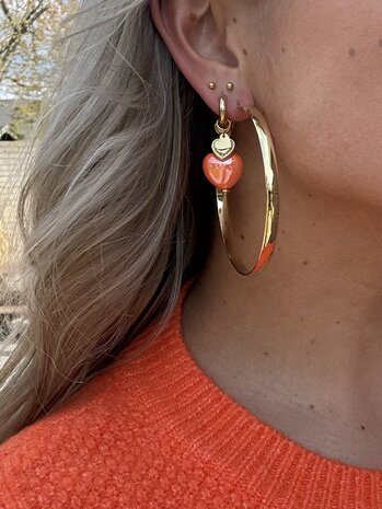Hoops oorbel goud