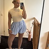 Pof short Micky blauw