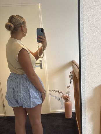 Pof short Micky blauw