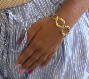 Armband open cirkel goud