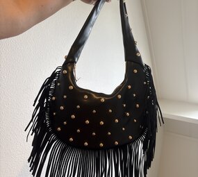 Handtas Charlie franjes zwart