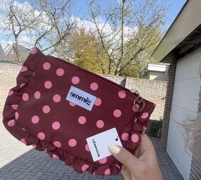 Toilettas polka dots rood-roze