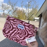 Toilettas zebra rood-roze