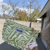 Toilettas zebra groen-beige