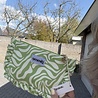 Toilettas zebra groen-beige