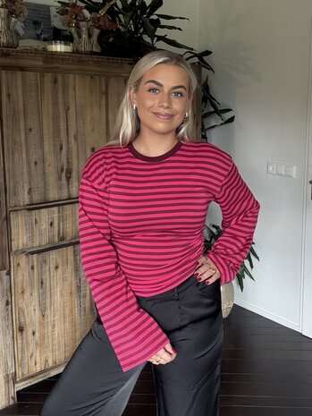 Longsleeve Fien rood-roze