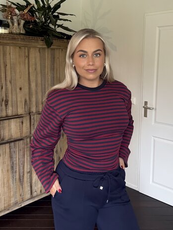 Top Fien rood-blauw