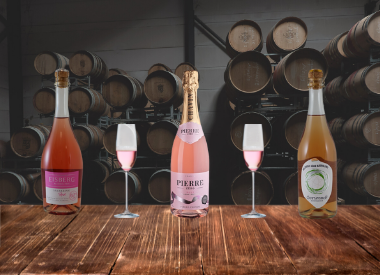 Alcoholvrije mousserende rosé wijn