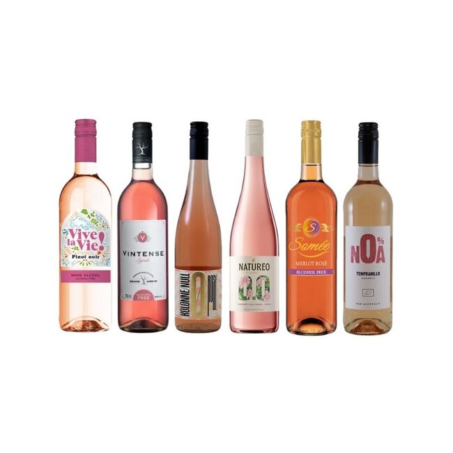 Club Zero Alcoholvrije variërende rosé wijn proefpakket 6 x 75CL