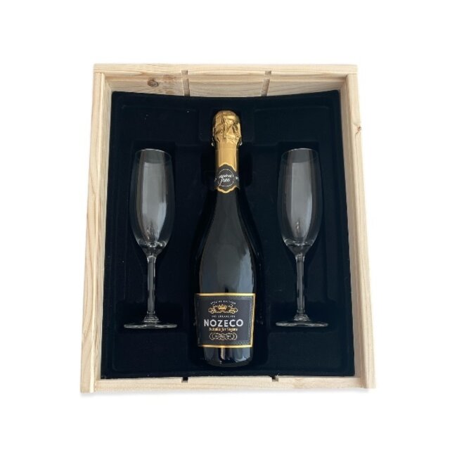 Nozeco Alcohol-Free Sparkling Wine Geschenkkist + 2 glazen
