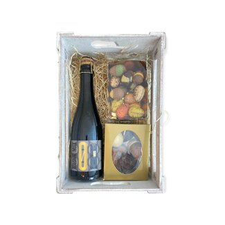 Kolonne Null Alcoholvrij Paaspakket Sparkling White 37,5CL met Luxe Paaschocolade en Bonbons