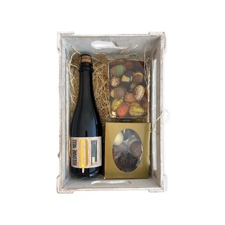 Kolonne Null Alcoholvrij Paaspakket Sparkling Rosé 37,5CL met Luxe Paaschocolade en Bonbons