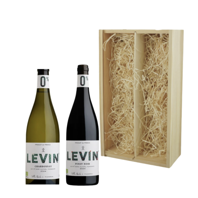Levin Wit & Rode wijn Cadeau in Geschenkist Alcoholvrij