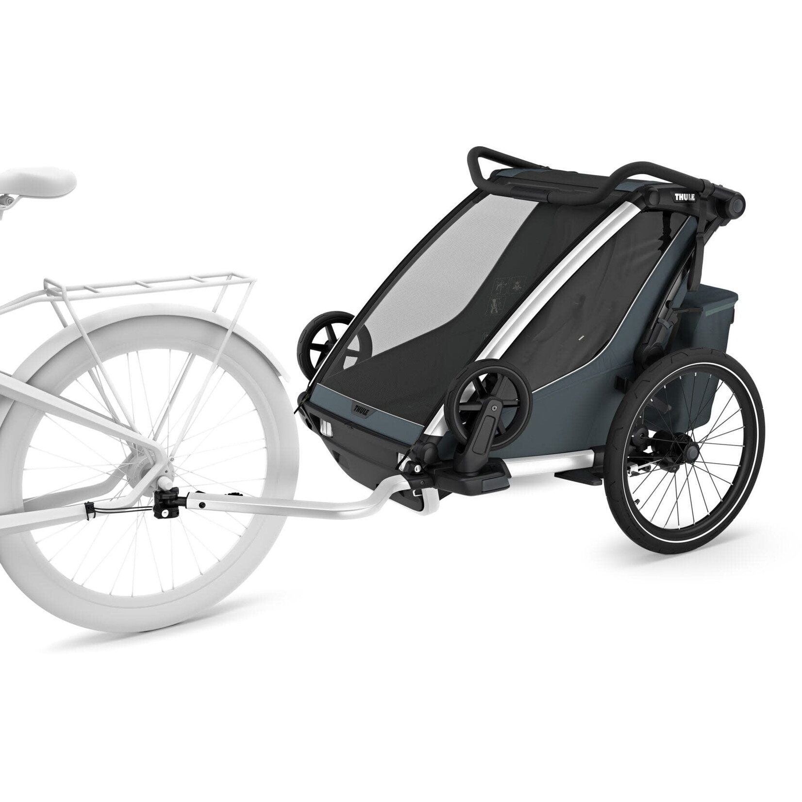 Thule Thule Chariot Cross 2 - Double child carrier with cycling and strolling kit - Grey