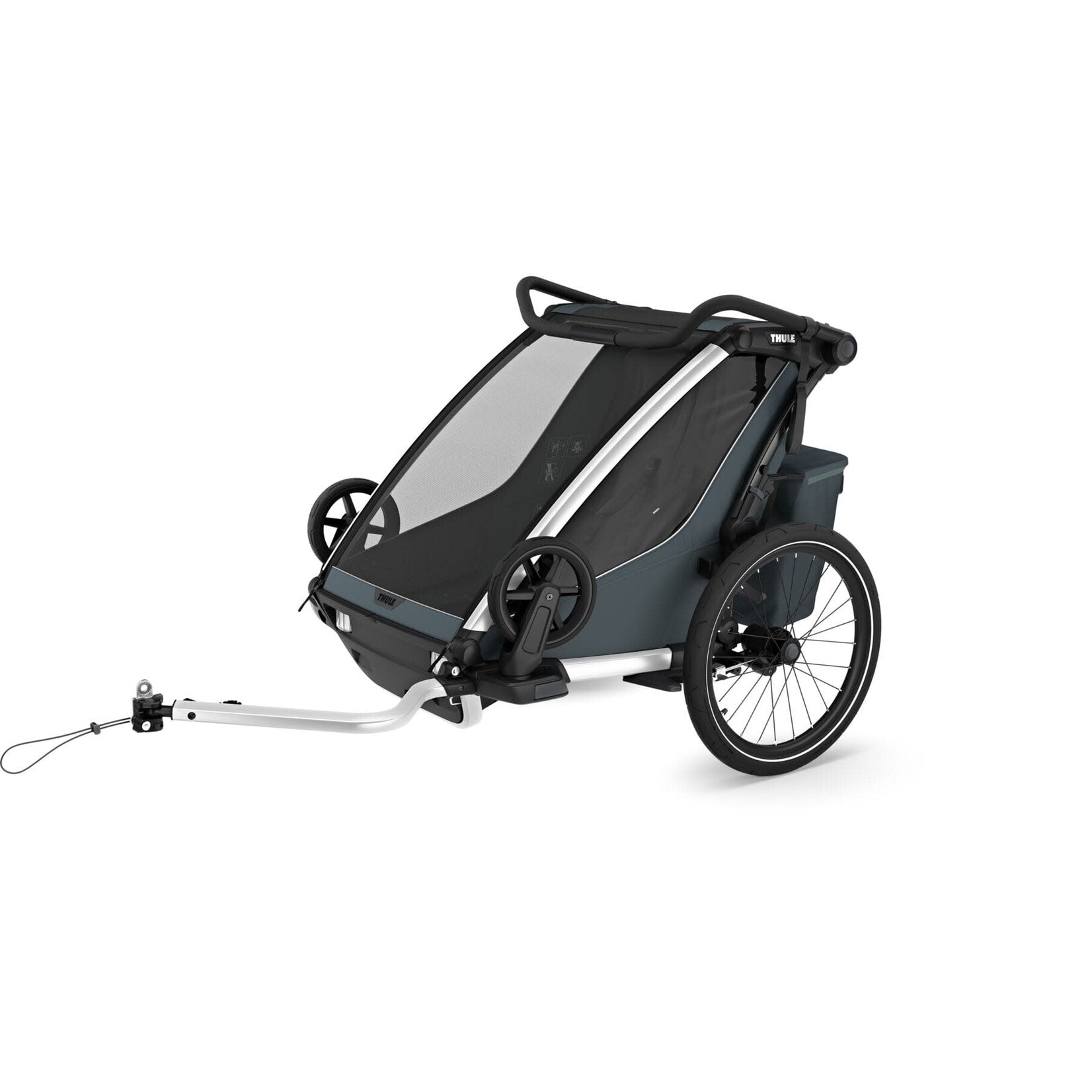 Thule Thule Chariot Cross 2 - Double child carrier with cycling and strolling kit - Grey