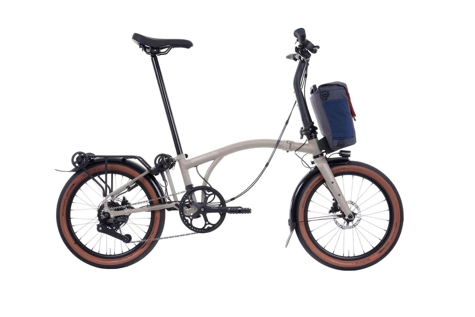 Brompton Brompton Electric G-Line - Large - Traildust White - Rack & Mudguards