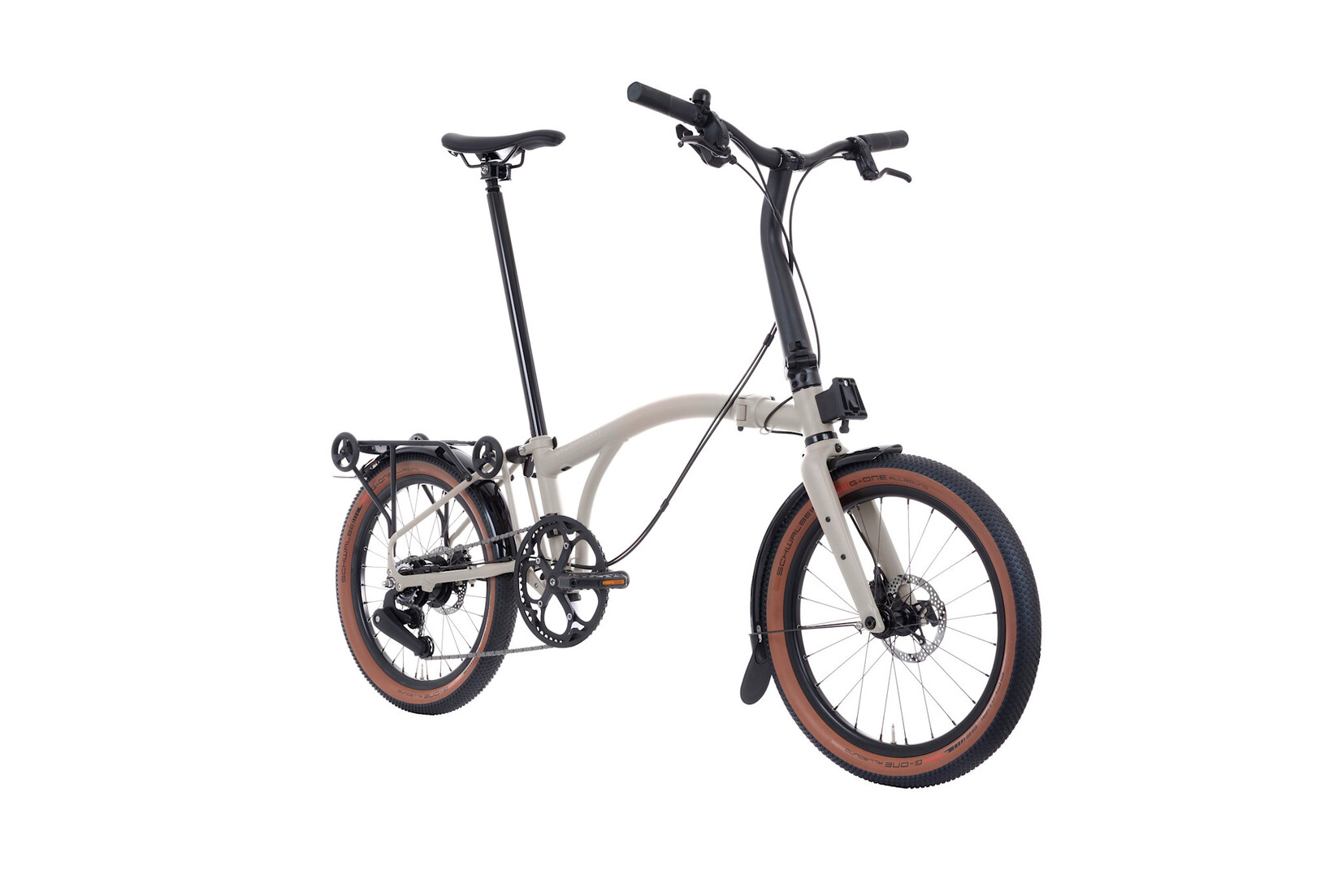 Brompton Brompton G-Line - Medium - Traildust White - Rack & Mudguards