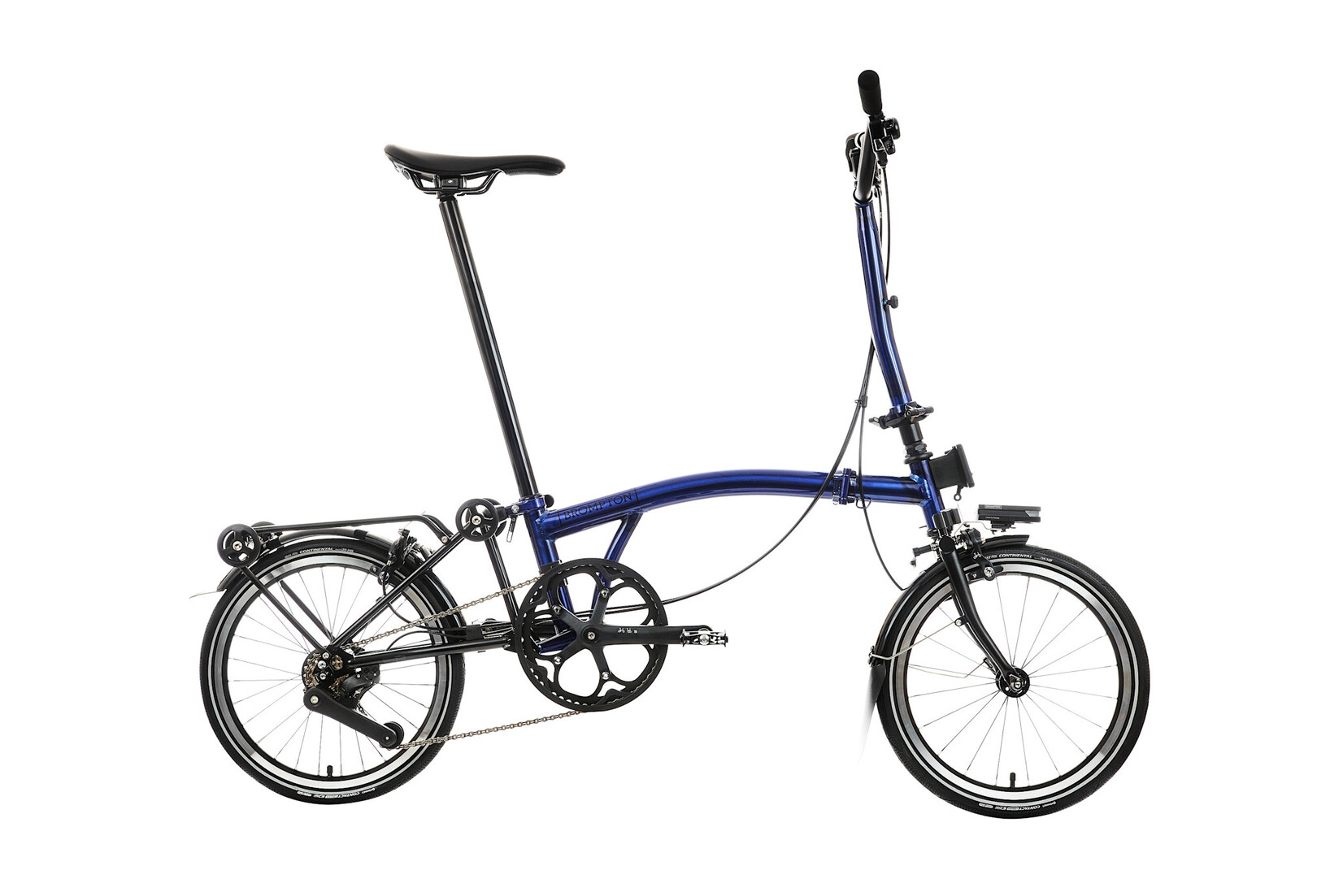 Brompton Brompton P-Line 12 speed - High - Bolt Blue Lacquer with Rear rack