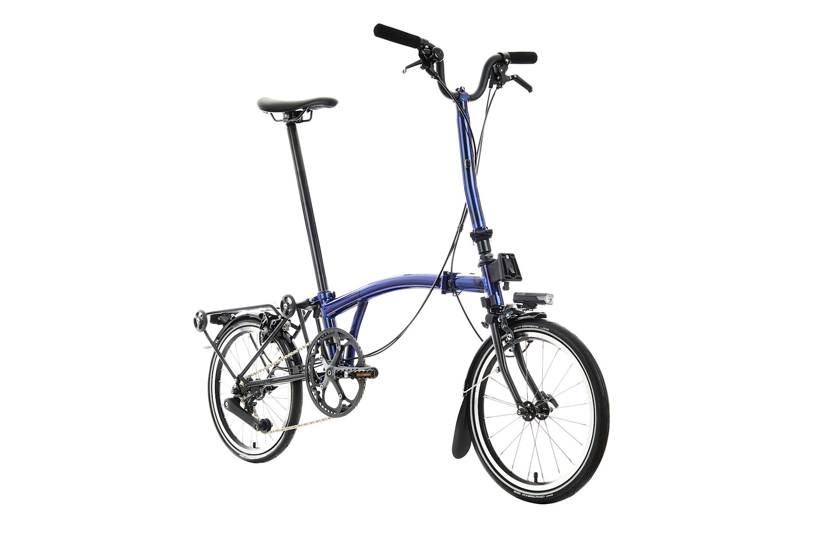 Brompton Brompton P-Line 12 speed - High - Bolt Blue Lacquer with Rear rack