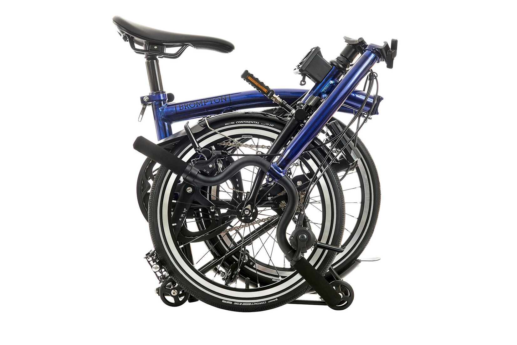 Brompton Brompton P-Line 12 speed - High - Bolt Blue Lacquer with Rear rack