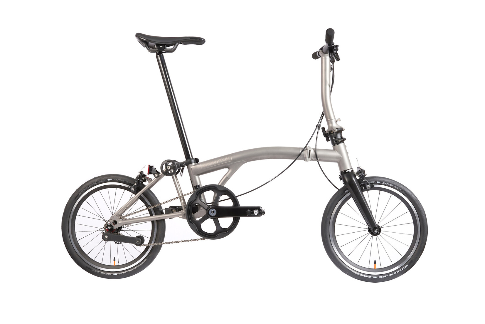 Brompton Brompton T-Line Singlespeed - Titanium/Black - Low