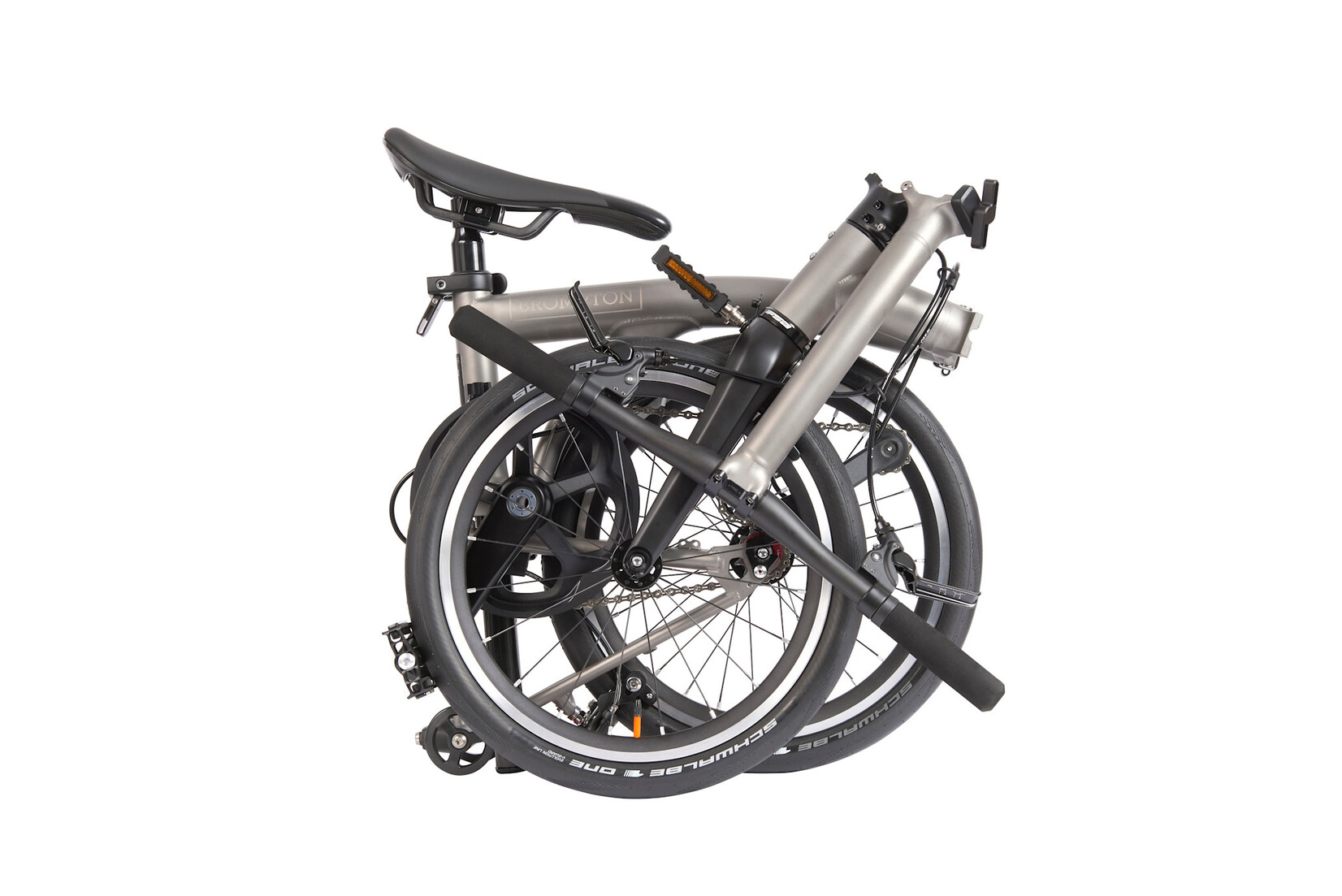 Brompton Brompton T-Line Singlespeed - Titanium/Black - Low