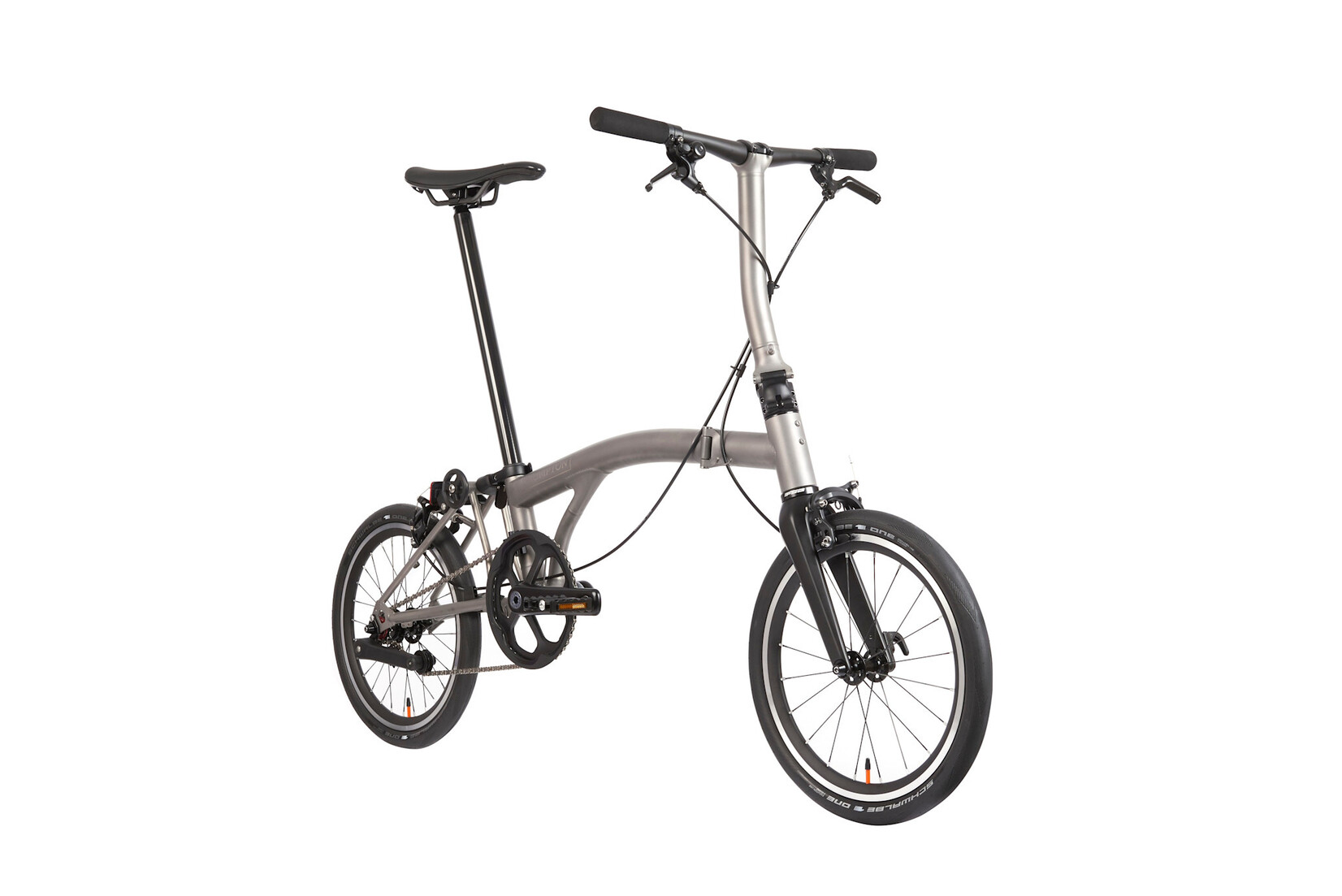 Brompton Brompton T-Line Singlespeed - Titanium/Black - Low