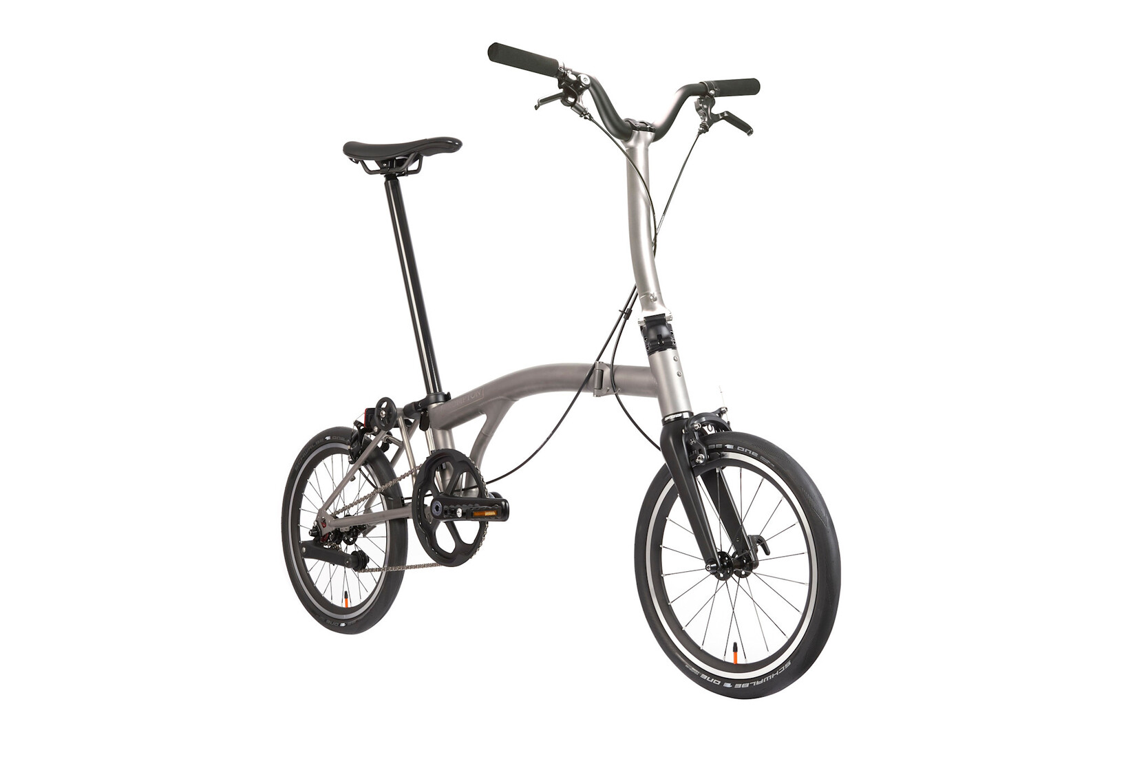 Brompton Brompton T-Line Singlespeed - Titanium/Black - Mid