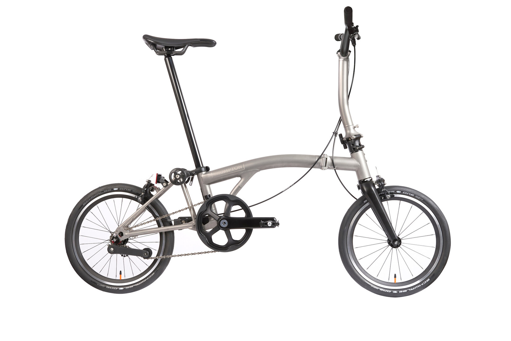 Brompton Brompton T-Line Singlespeed - Titanium/Black - Mid