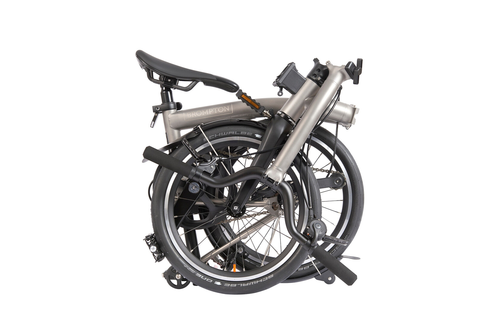 Brompton Brompton T-Line 12 speed - Mid - Titanium/Black with Extended Seatpost and Carrier Block