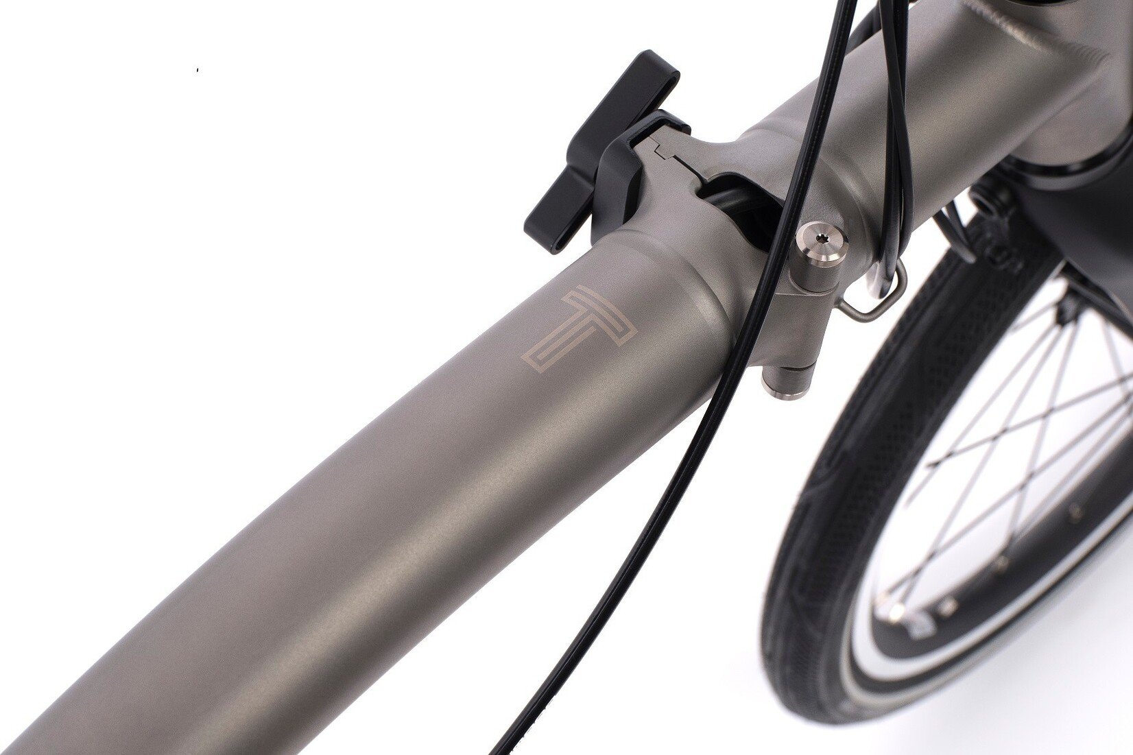 Brompton Brompton Electric T-Line 4 speed - Mid - Blasted Ti