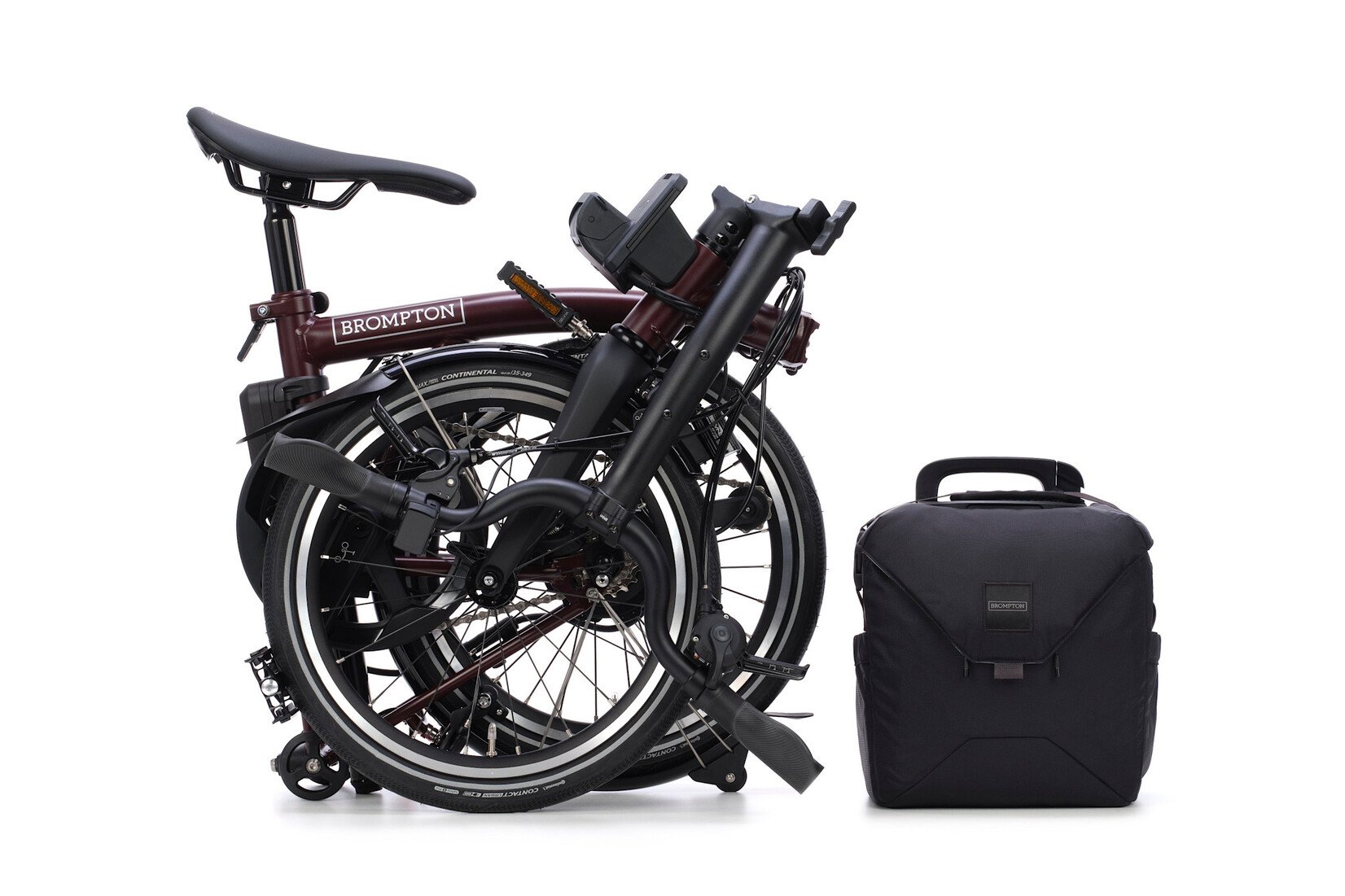 Brompton Brompton Electric P-Line 4 speed - Mid - Plum Red