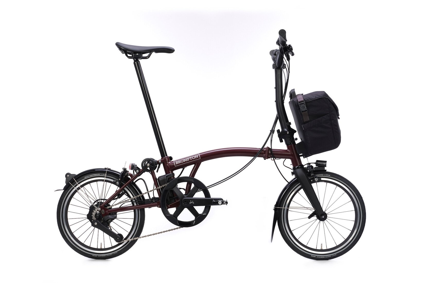 Brompton Brompton Electric P-Line 4 speed - Mid - Plum Red